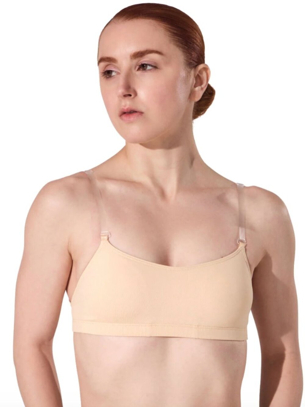 CAPEZIO WOMENS NEW DANCE CAMISOLE BRA WITH BRATEK NUDE S